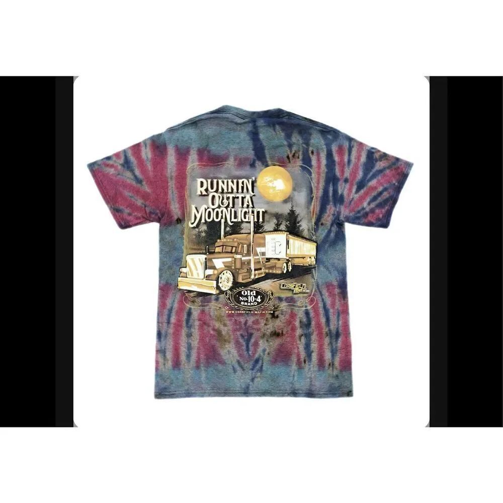 Trucker Running Outta Moonlight Tie-Dye Tee